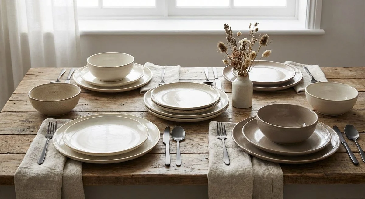 Collezione Stonecast, piatti in stoneware