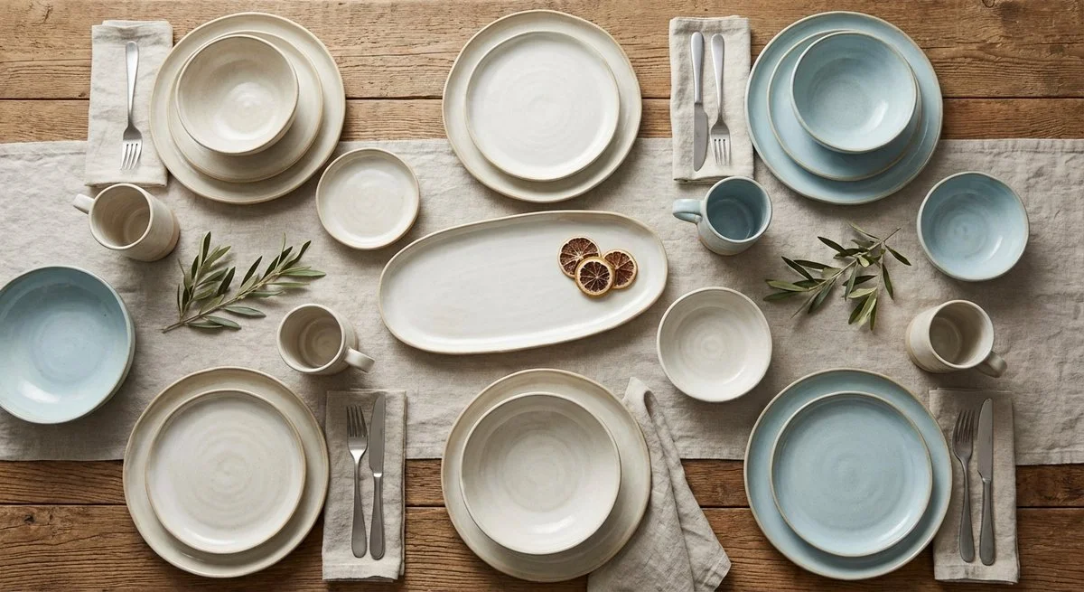 Tavola con ceramica Churchill Piatti